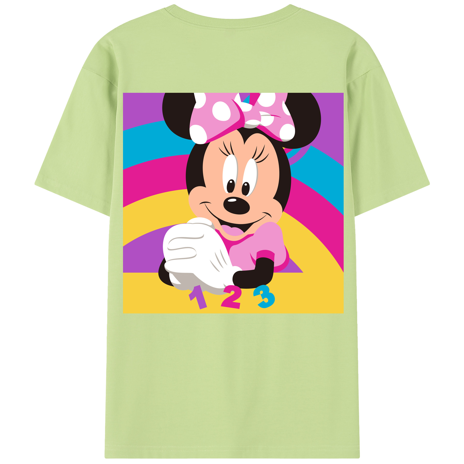 （画像用） ミッキーマウス Mickey Mouse 綿100％半袖Tシャツ（背面プリント）